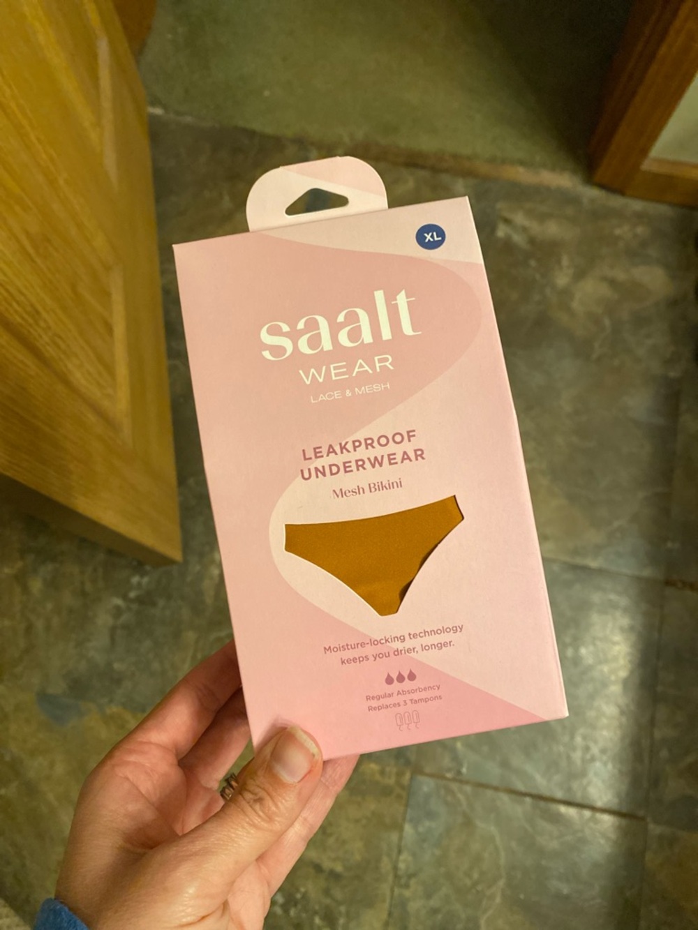 Saalt Wear Leakproof Mesh Bikini Underwear - Amber Stone